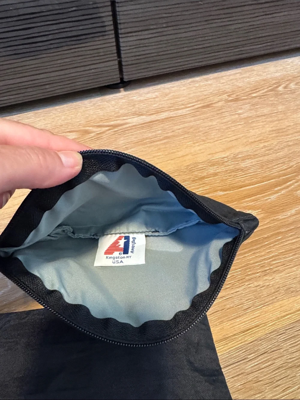 Ameribag Black Set of 2 Cosmetic Pouches